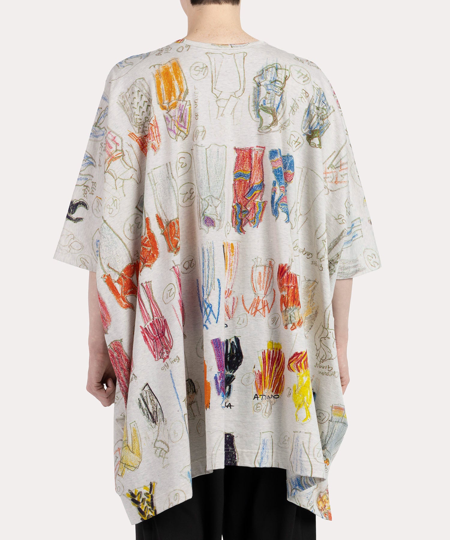 LINE UP PRINT エレファントTシャツ(ホワイト)（メンズ