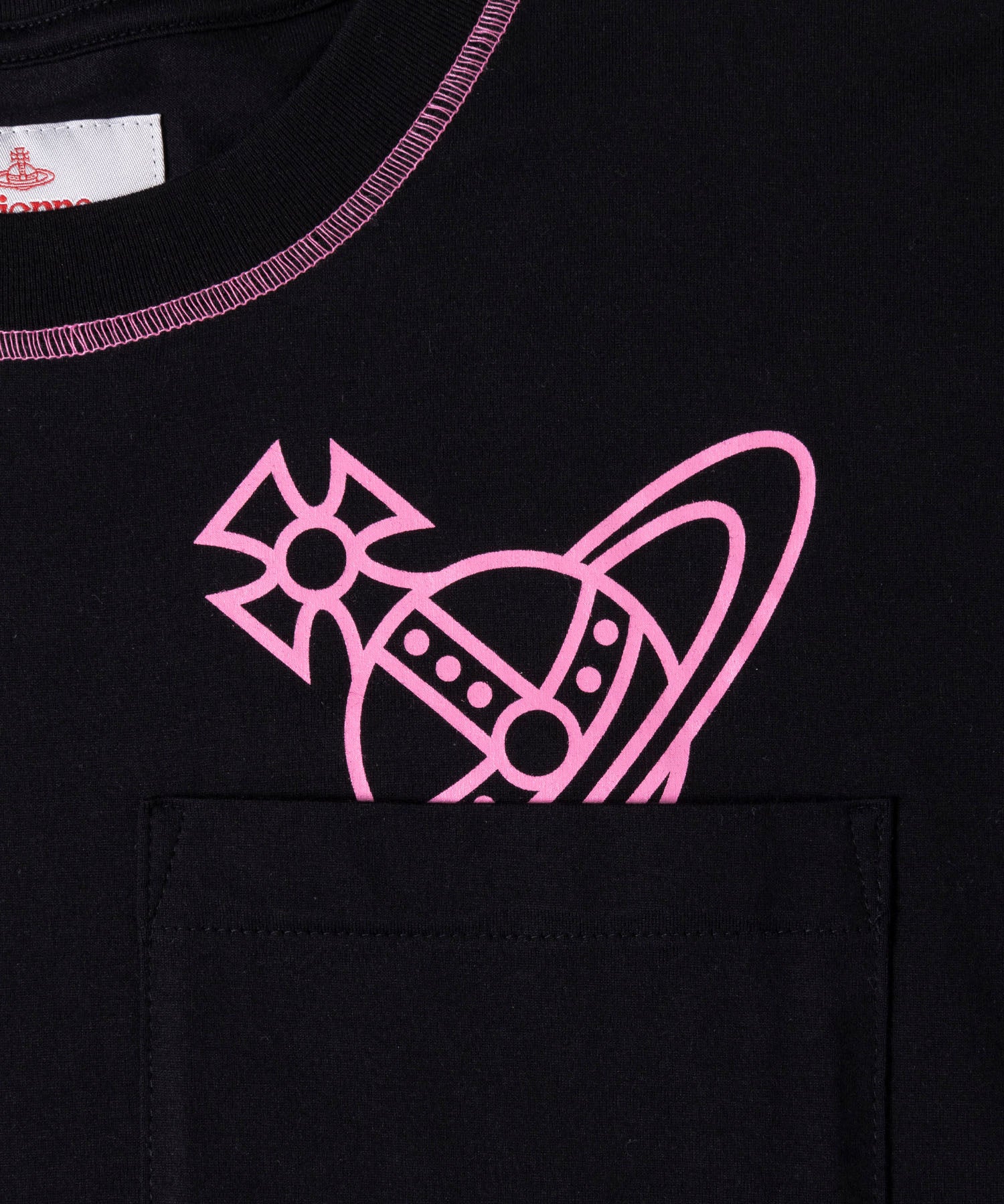 COLOR PEEK ORB POCKET 長袖Tシャツ(ブラック)（メンズ