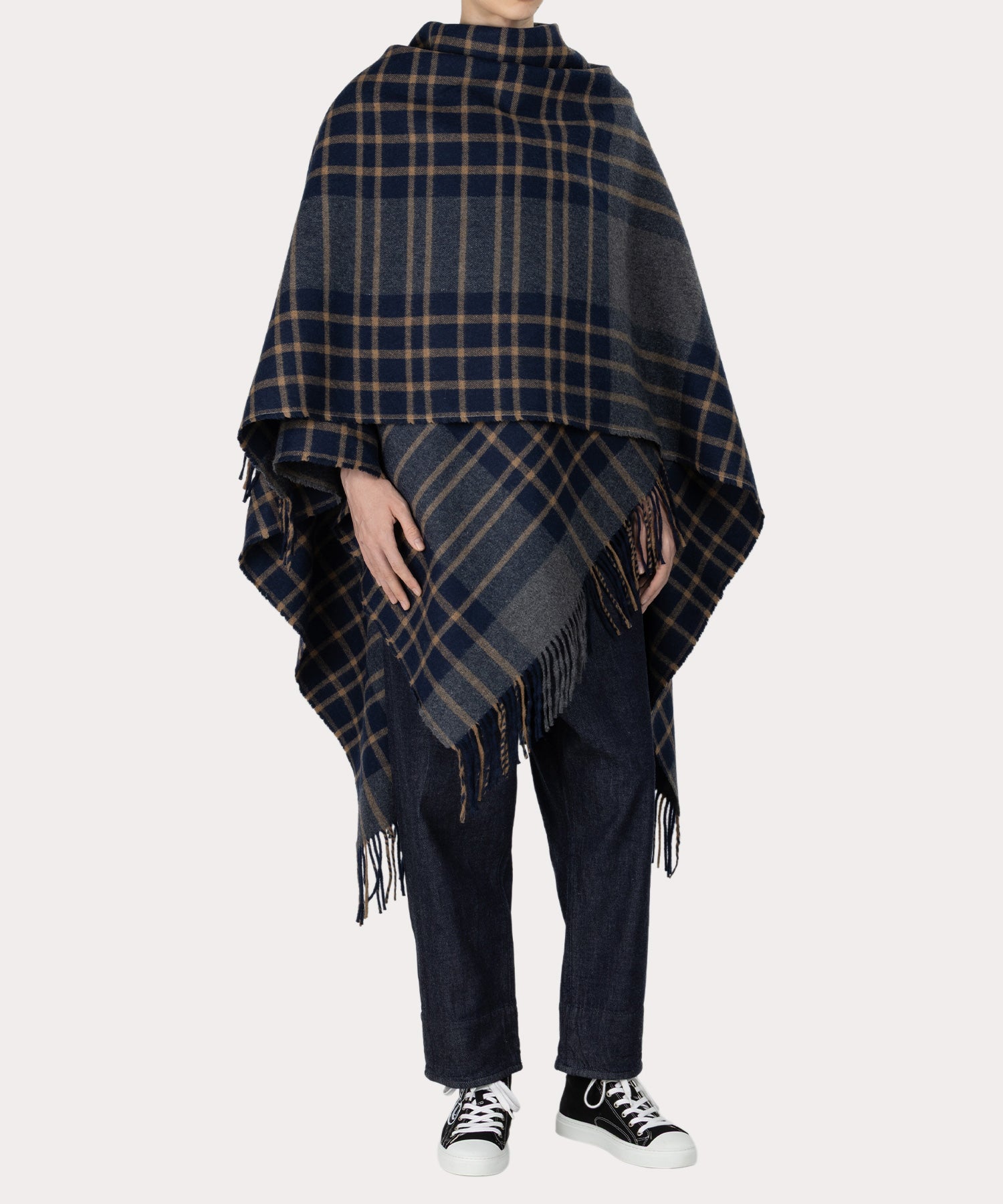フリンジフリップ ケープ(ブルー系)（メンズ）（2612652006）｜ウェア