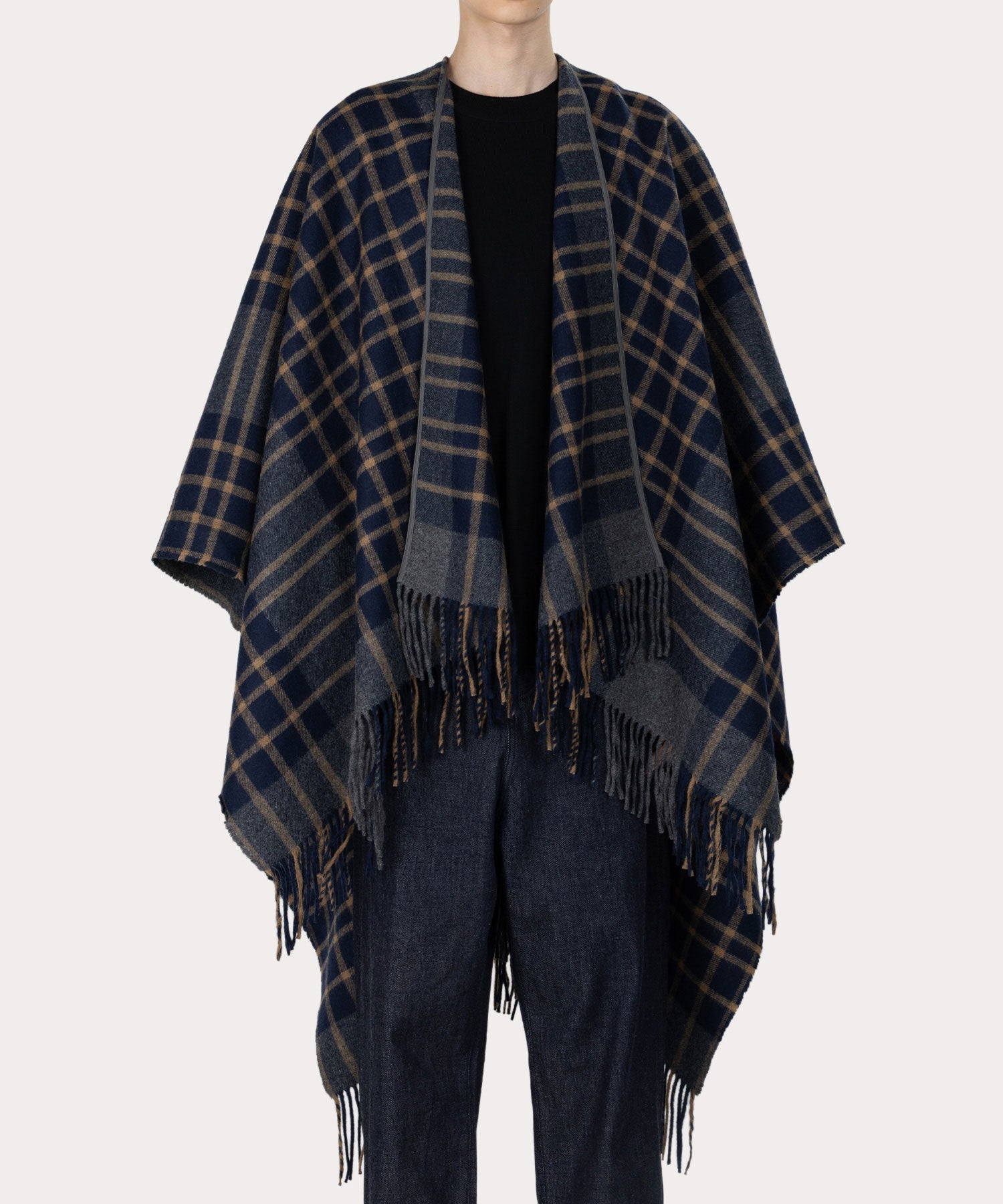 フリンジフリップ ケープ(ブルー系)（メンズ）（2612652006）｜ウェア