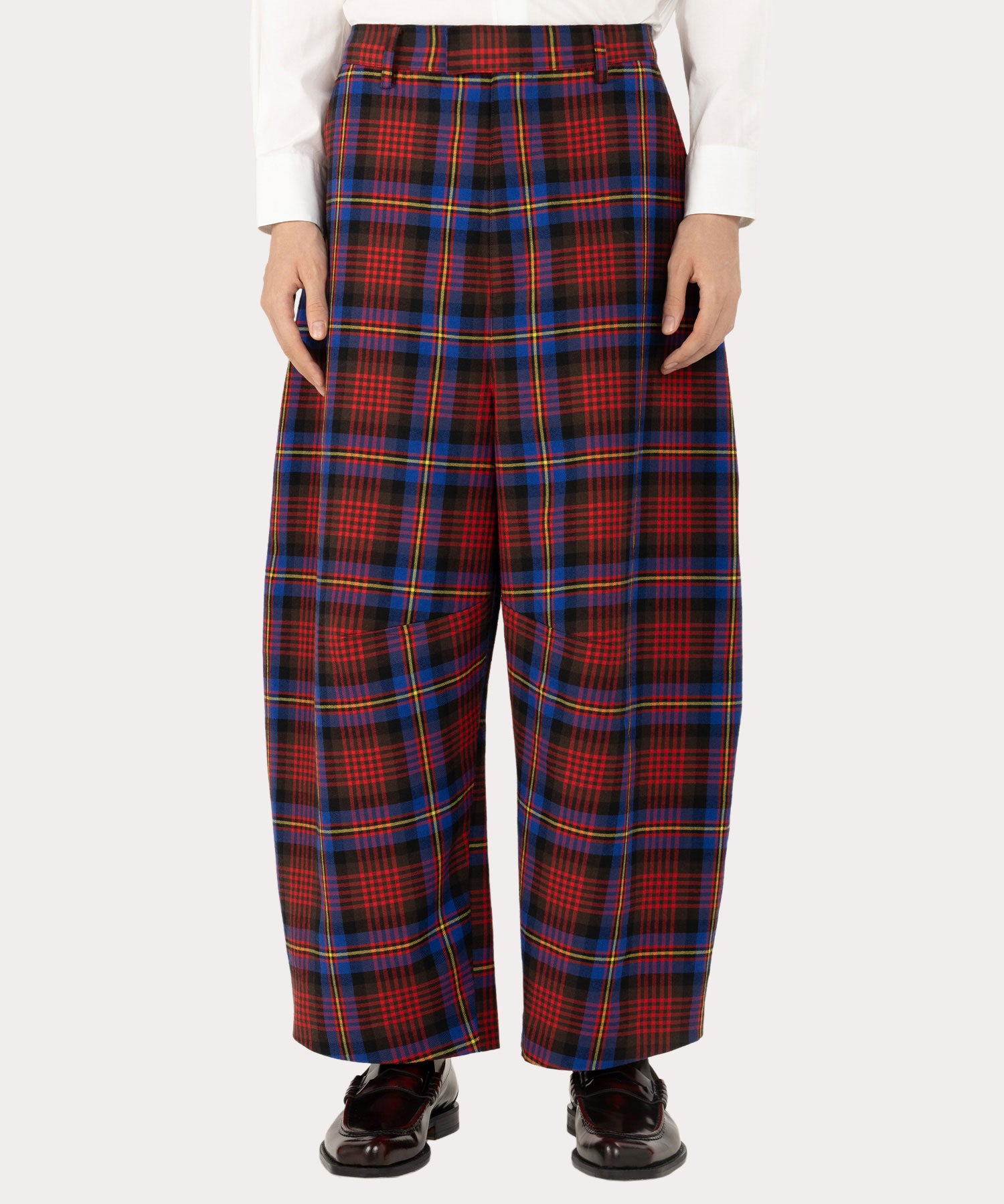 Vivienne Westwood MAN チェック ティルケトラウザー タータンチェック ムーントラウザー(ブルー)（メンズ