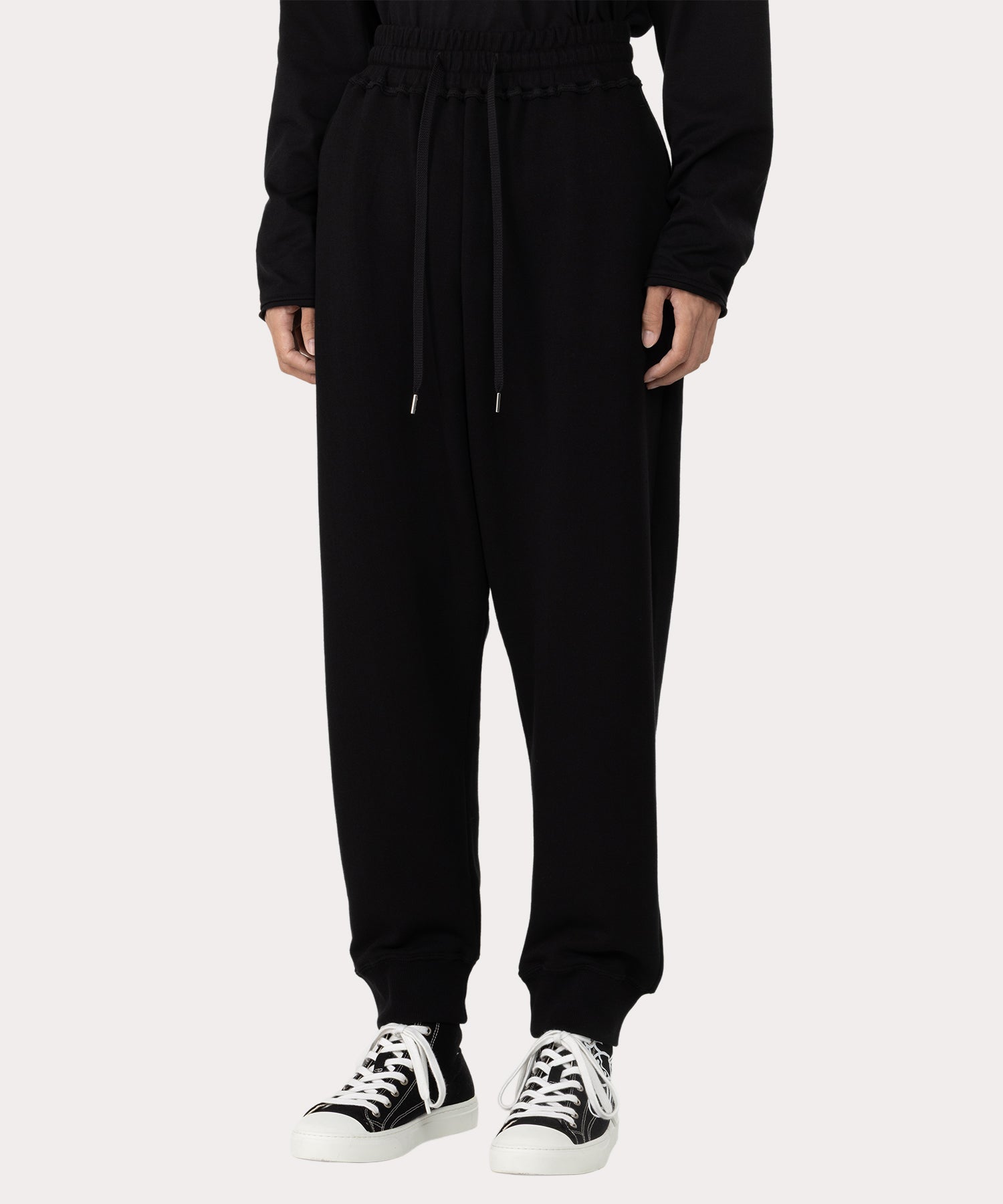 Vivienne Westwood Orb コットンジャージースウェットパンツ ワンポイントORB トラックパンツ(ブラック)（メンズ