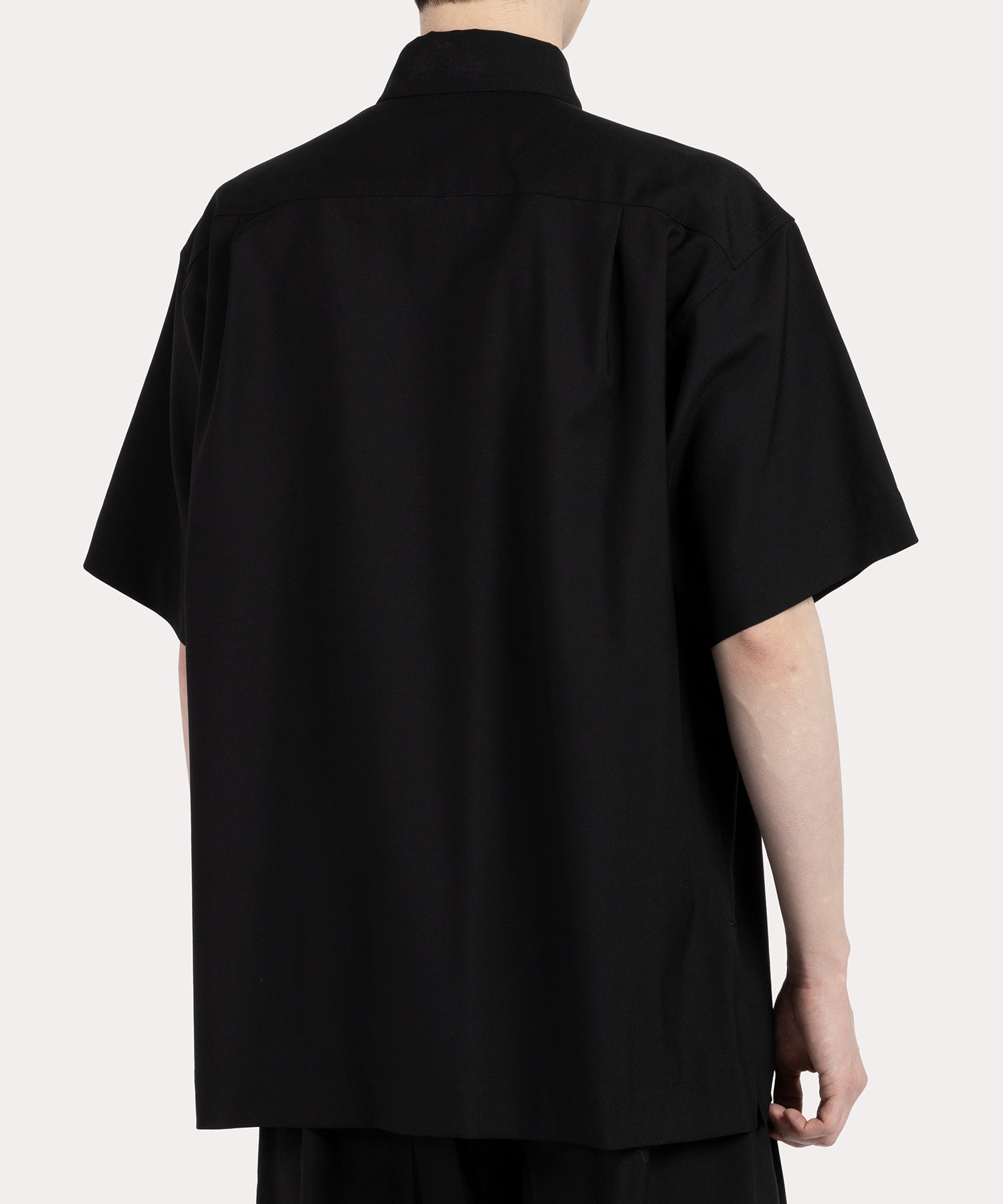 WOOL リラックス半袖シャツ(ブラック)(メンズ)(2612851024 WOOL リラックス半袖シャツ(ブラック)(メンズ)(2612851024