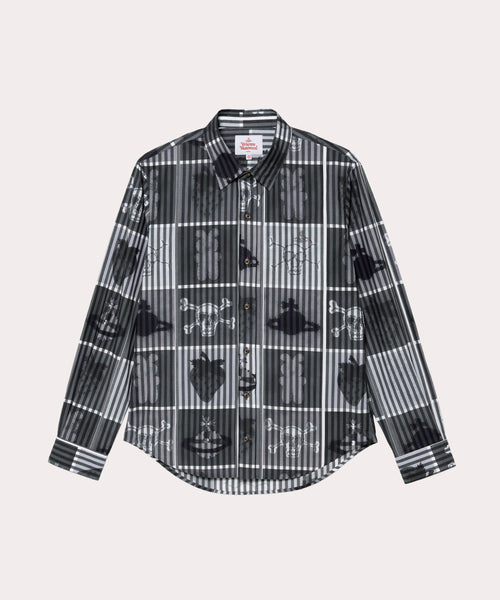 PICNIC MONOCHROME クラシックシャツ(グレー系)（メンズ）（2612852005