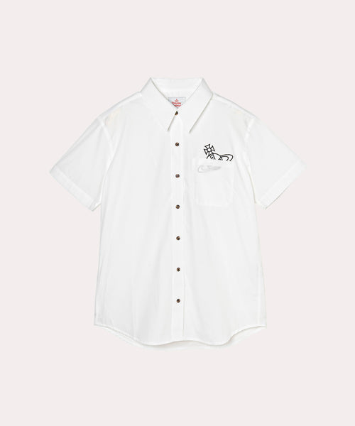 【Vivienne Westwood】即対応PEEK ORB リラックス半袖シャツ PEEK ORB リラックスポケット半袖シャツ(ブラック)（メンズ