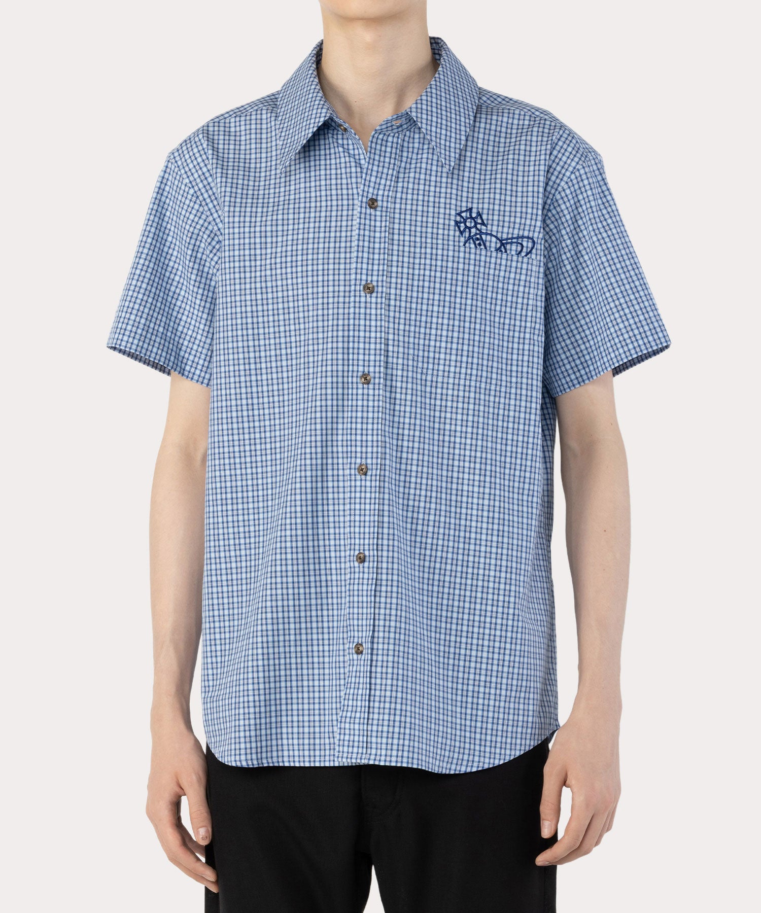 【Vivienne Westwood】即対応PEEK ORB リラックス半袖シャツ PEEK ORB リラックスポケット半袖シャツ(ブラック)（メンズ