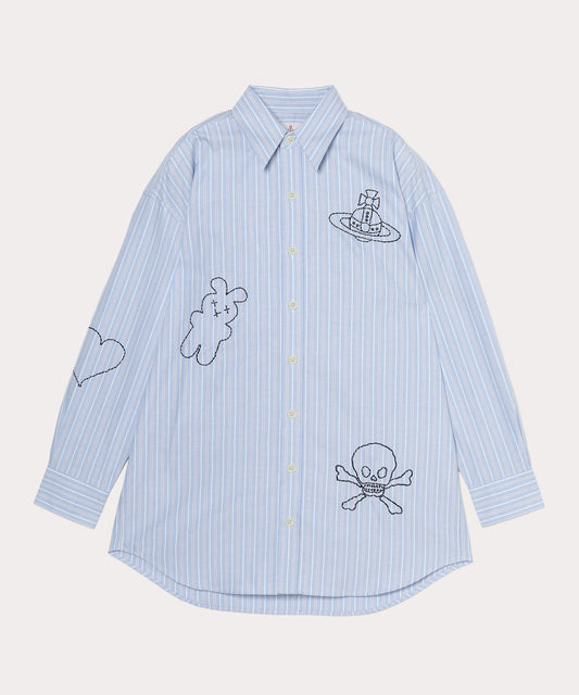 LOGOS EMBROIDERY BIG クラシックシャツ