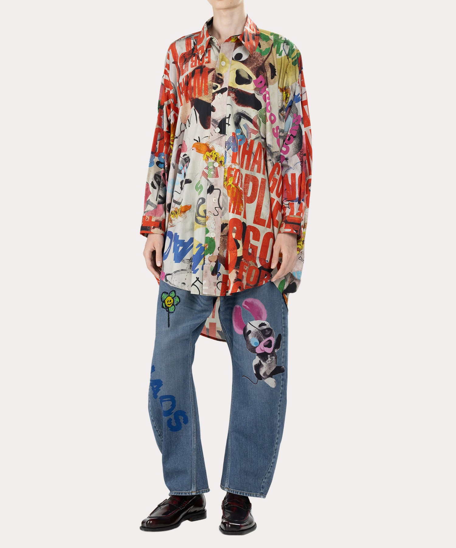 ヴィヴィアン★サークルシャツ THE BIG ONE NEW CIRCLEシャツ(グレー)（メンズ）（2612852017