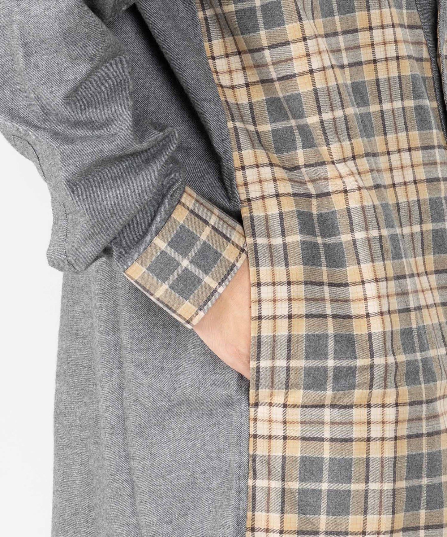 DETAILED CHECK FLANNEL シームポケット ビッグクラシックシャツ