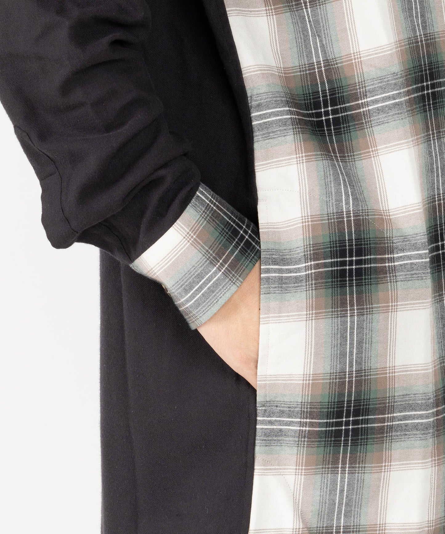DETAILED CHECK FLANNEL シームポケット ビッグクラシックシャツ
