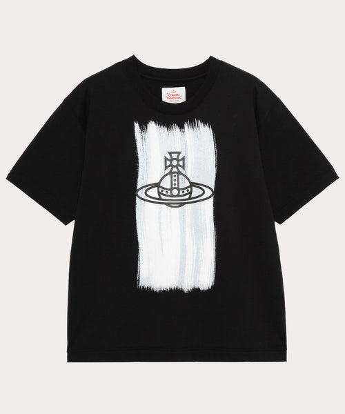 BRUSH STROKE ORB NEW リラックスTシャツ(ブラック)（メンズ