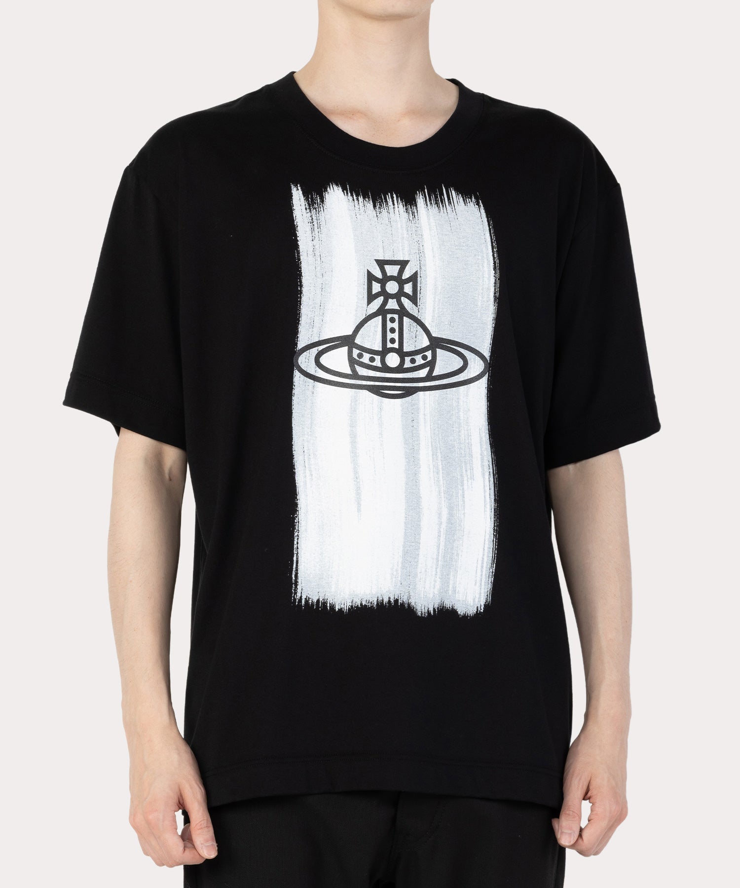 入荷なう BRUSH STROKE リラックスTシャツ(ブラック)（メンズ NEW ORB トップス