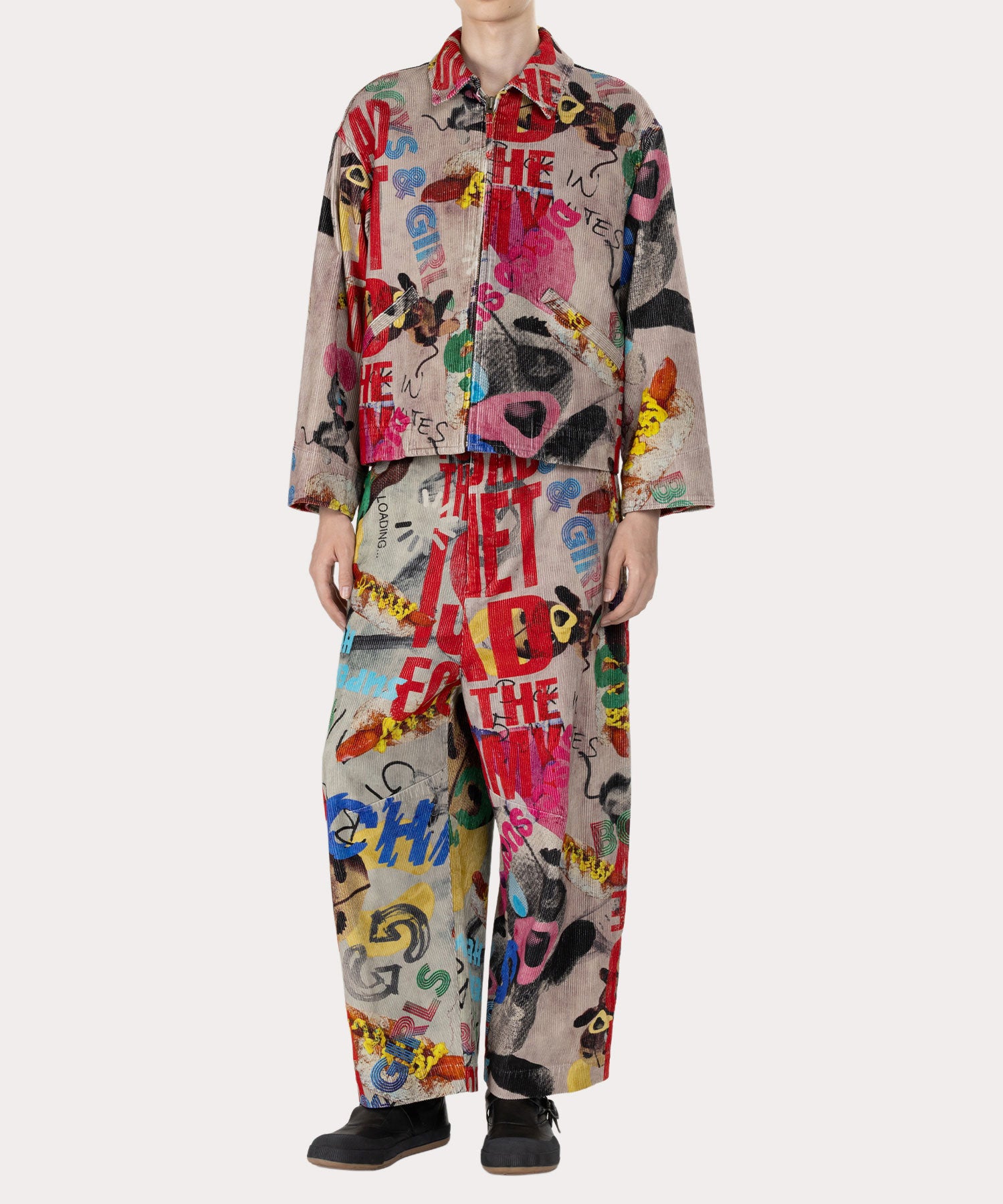 【定価77,000円☆光沢☆高級モデル☆】ヴィヴィアン フルジップブルゾン THE BIG ONE コーデュロイジップブルゾン(グレー)（メンズ