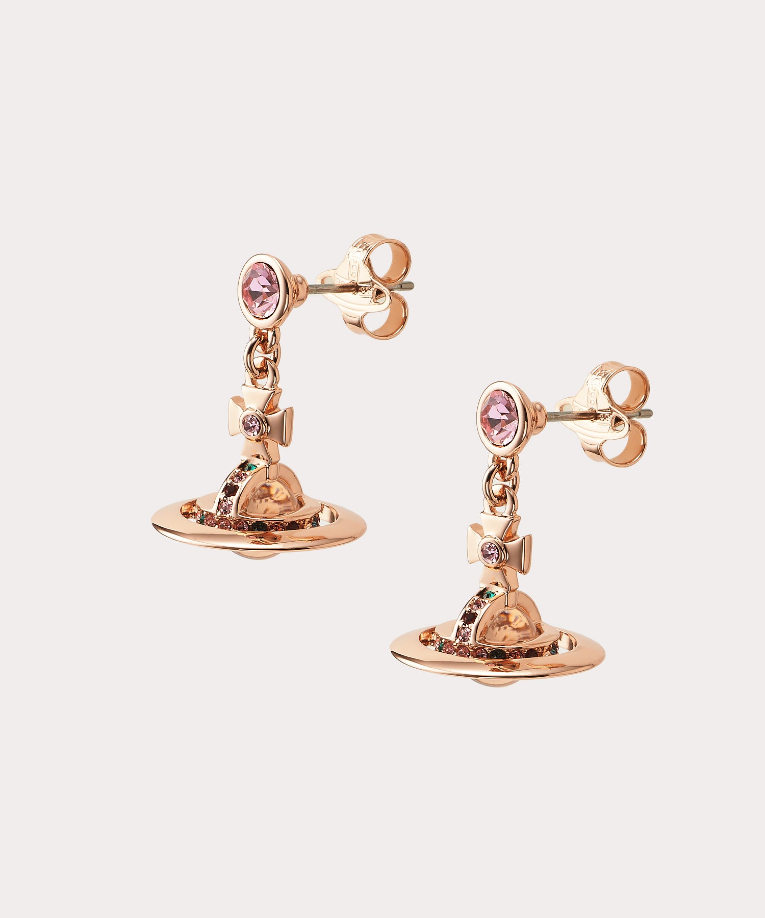 NEW PETITE ORB ドロップピアス(ピンクゴールド)（レディース