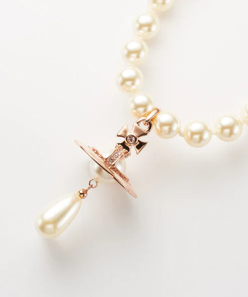 ONE ROW PEARL DROP チョーカー