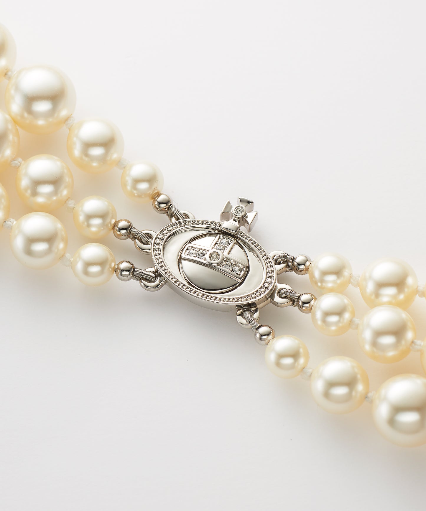THREE ROW PEARL DROP チョーカー