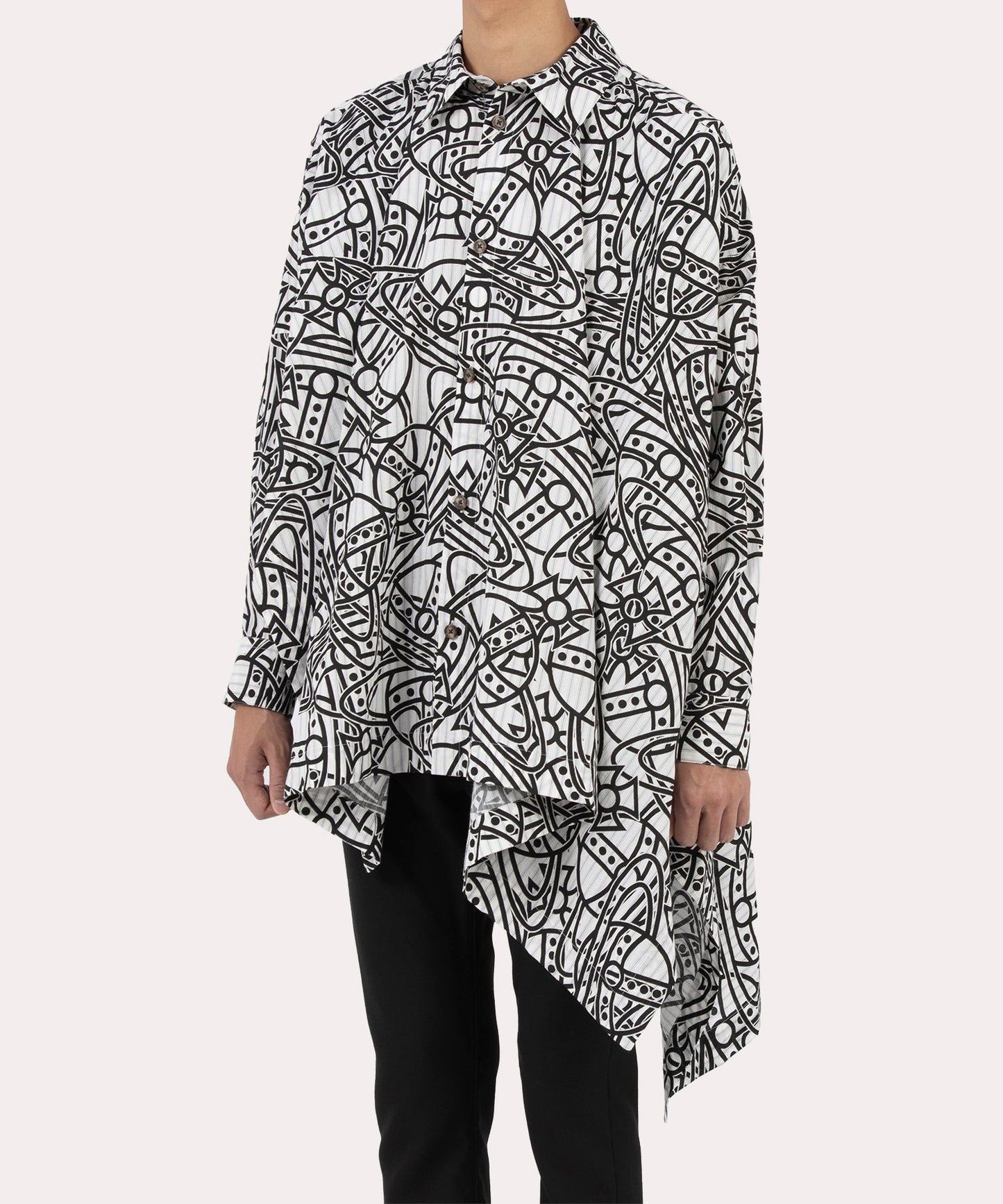 TANGLED ORB STRIPE ASYMMETRY シャツ