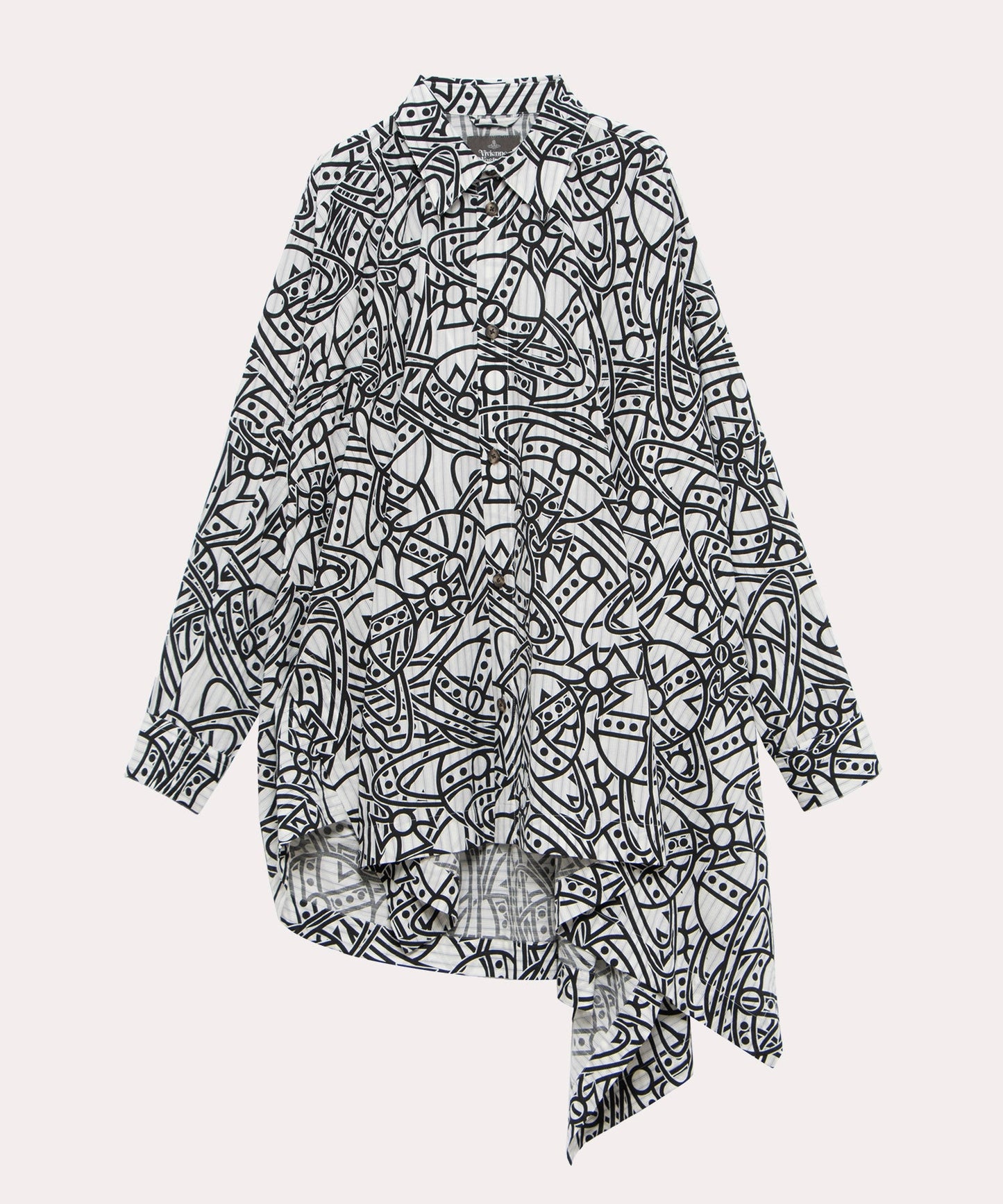 TANGLED ORB STRIPE ASYMMETRY シャツ