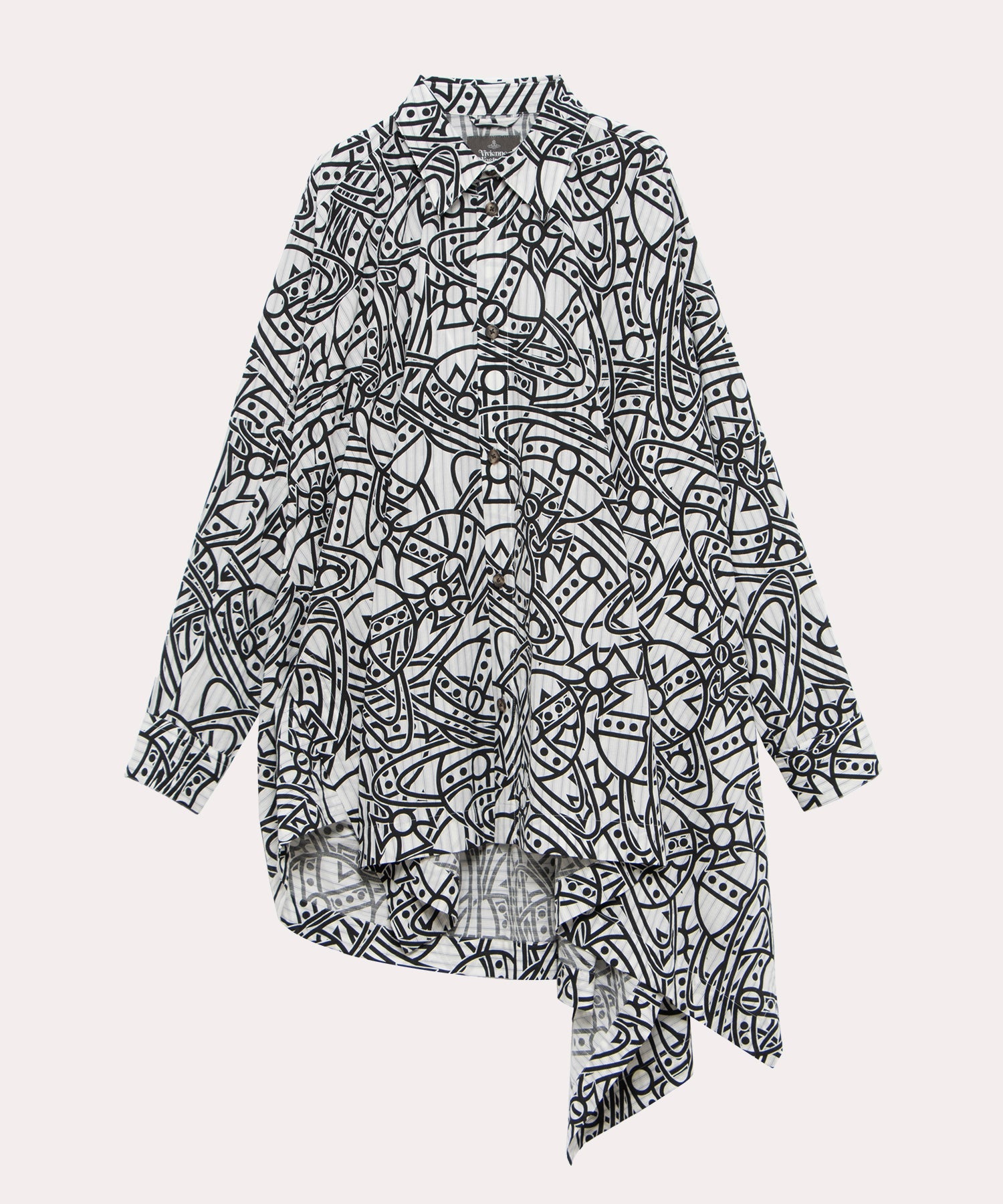 TANGLED ORB STRIPE ASYMMETRY シャツ