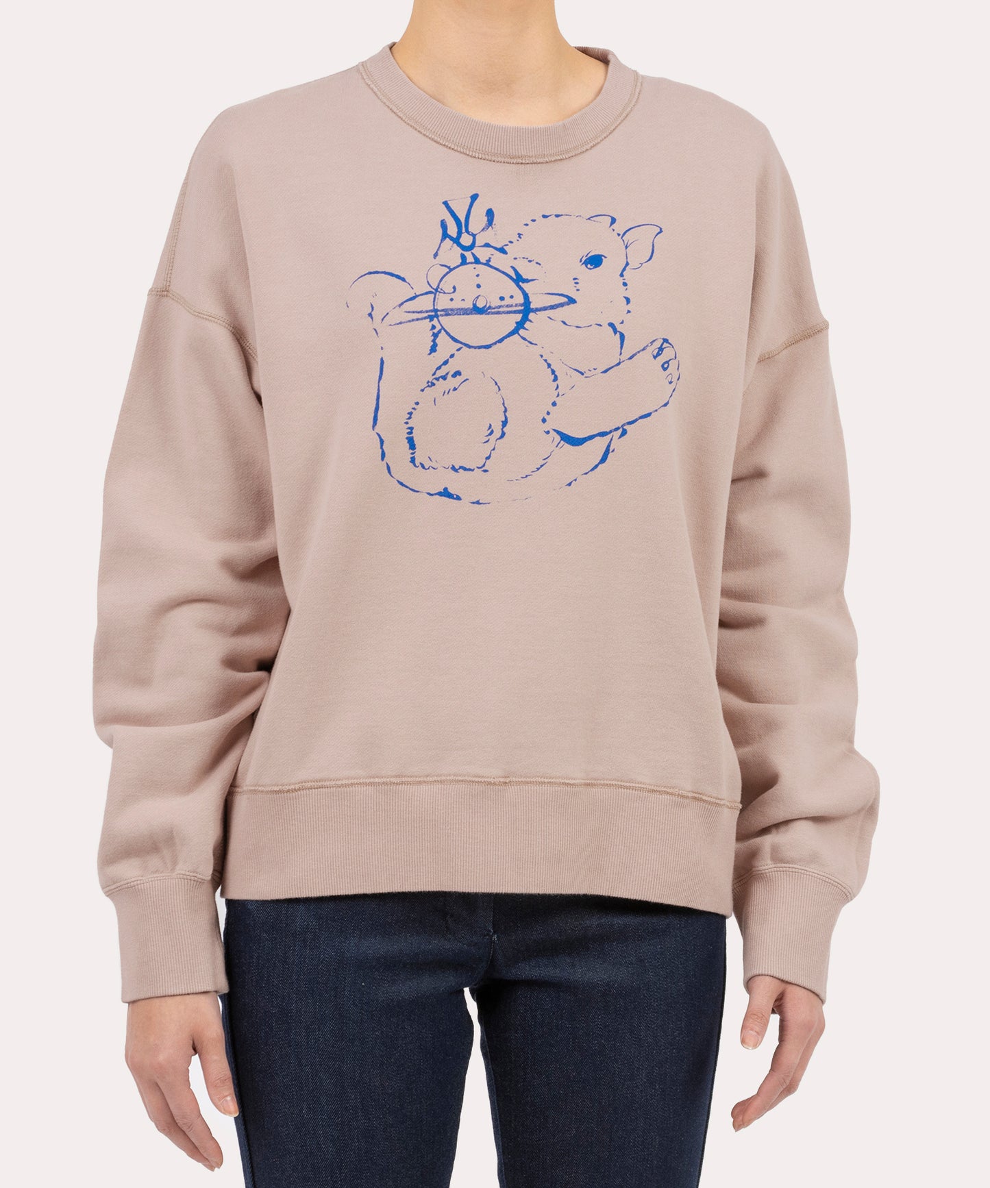 BUNNY ORB コットン裏毛 クルーネックトップ