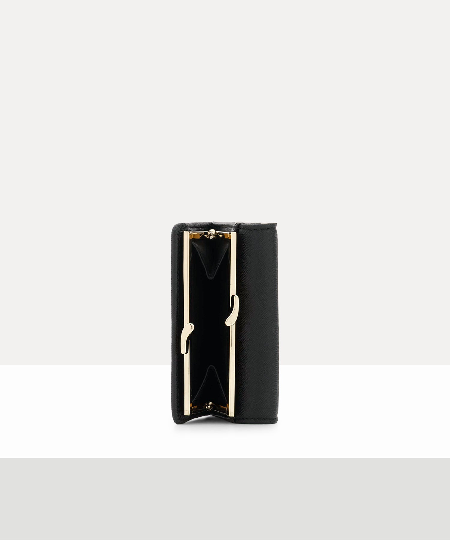 SAFFIANO LEATHER 口金三つ折り財布(ブラック)（メンズ）（1220961183