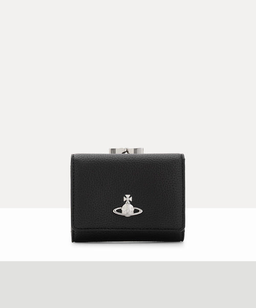 PU GRAIN 口金三つ折り財布(ブラック)（メンズ）（1220961188）｜財布