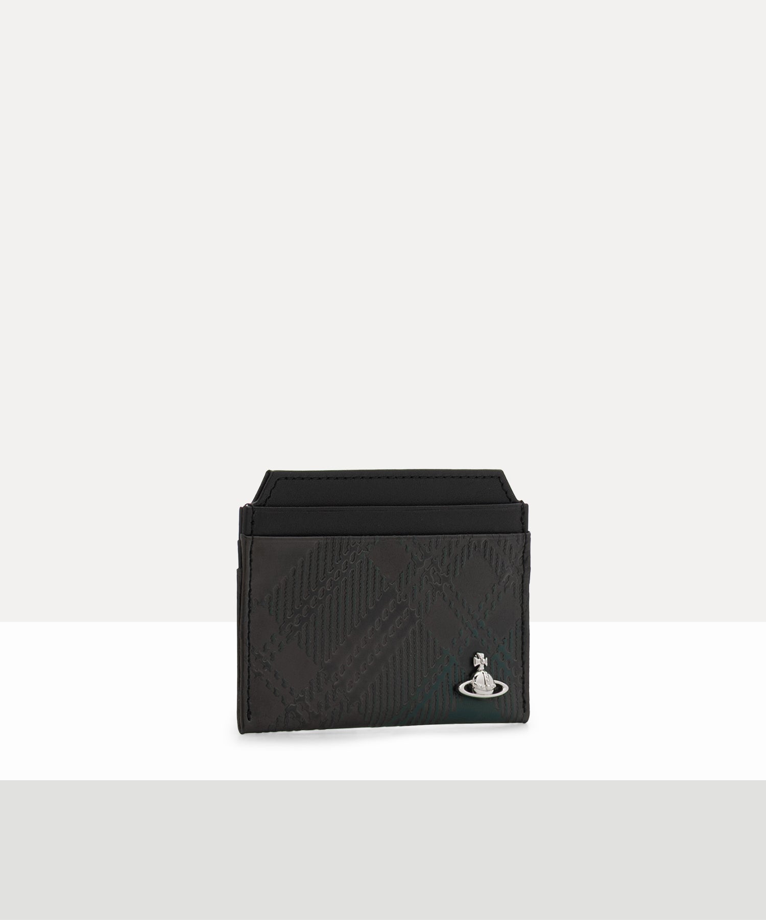 EMBOSSED CHECK カードケース(グリーン系)（メンズ）（1320961041