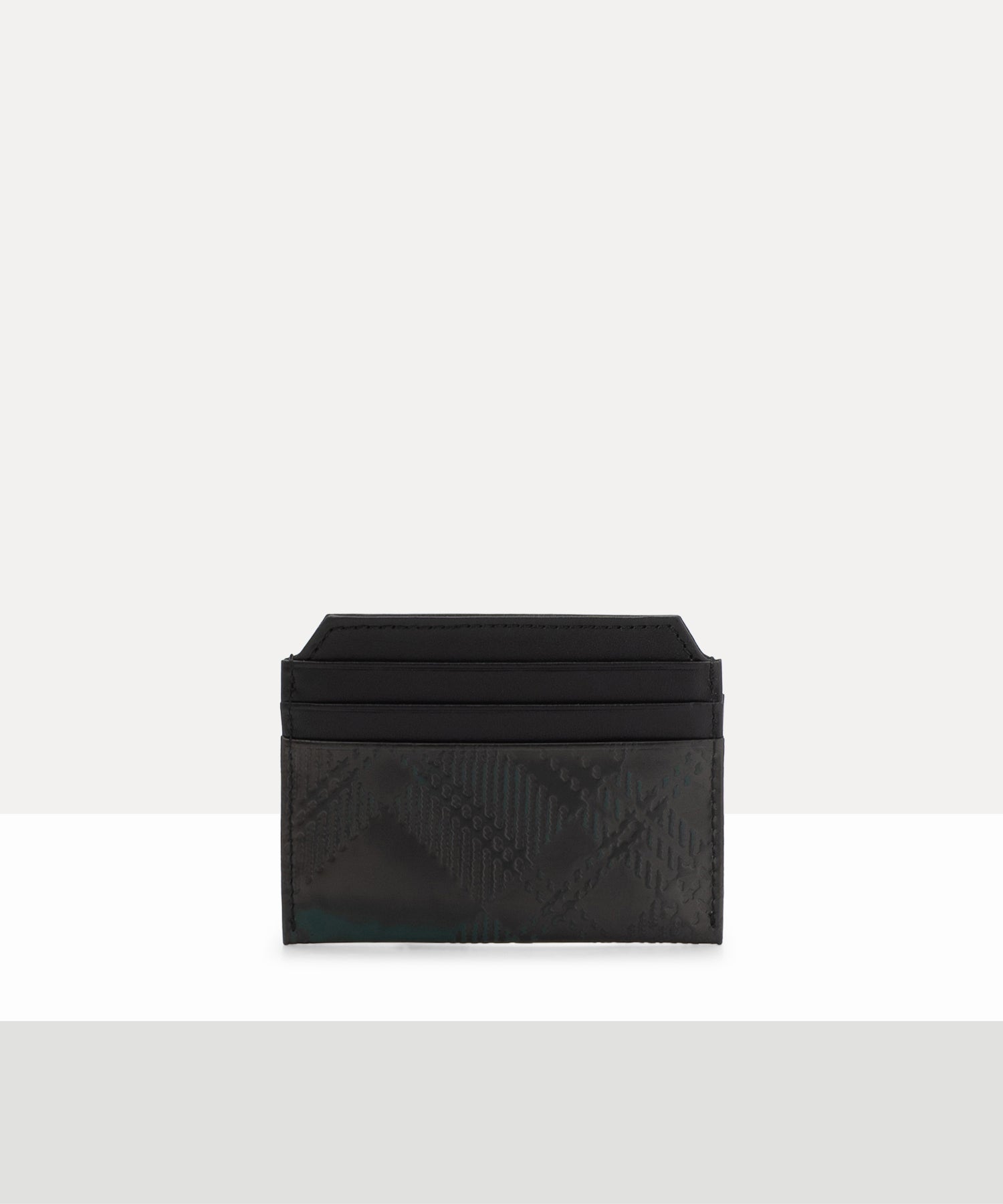 EMBOSSED CHECK カードケース(グリーン系)（メンズ）（1320961041