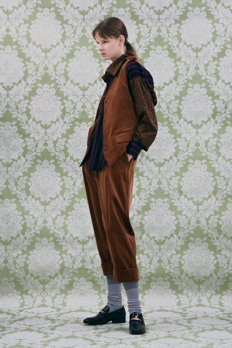 【美品】 ヴィヴィアンウエストウッド ベロア キュロット オーブ釦 40 レッド VIVIENNE WESTWOOD RED LABEL AUTUMN-WINTER 20/21 LOOKBOOK