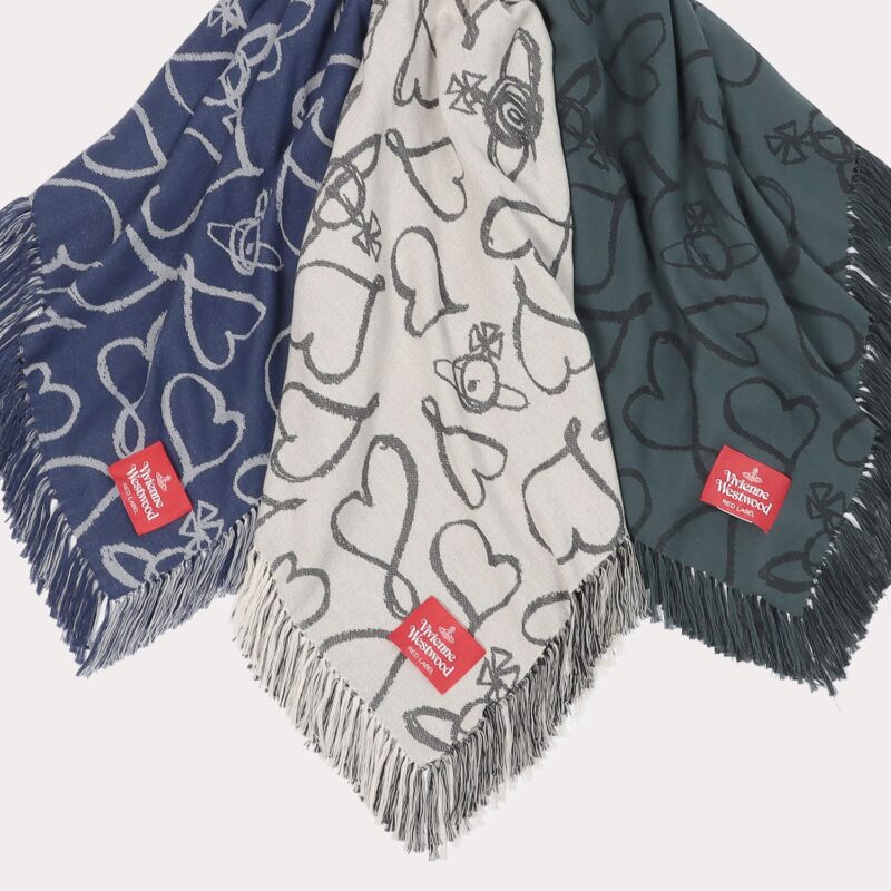 ”SCRIBBLE HEARTS JACQUARD STOLE” New Arrival