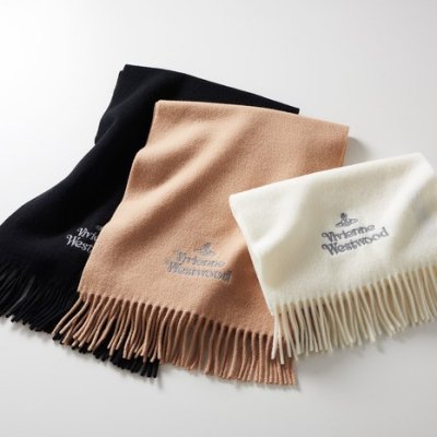 Vivienne Westwood ACCESSORIES “EMBROIDERED LOGO SCARF” On Sale